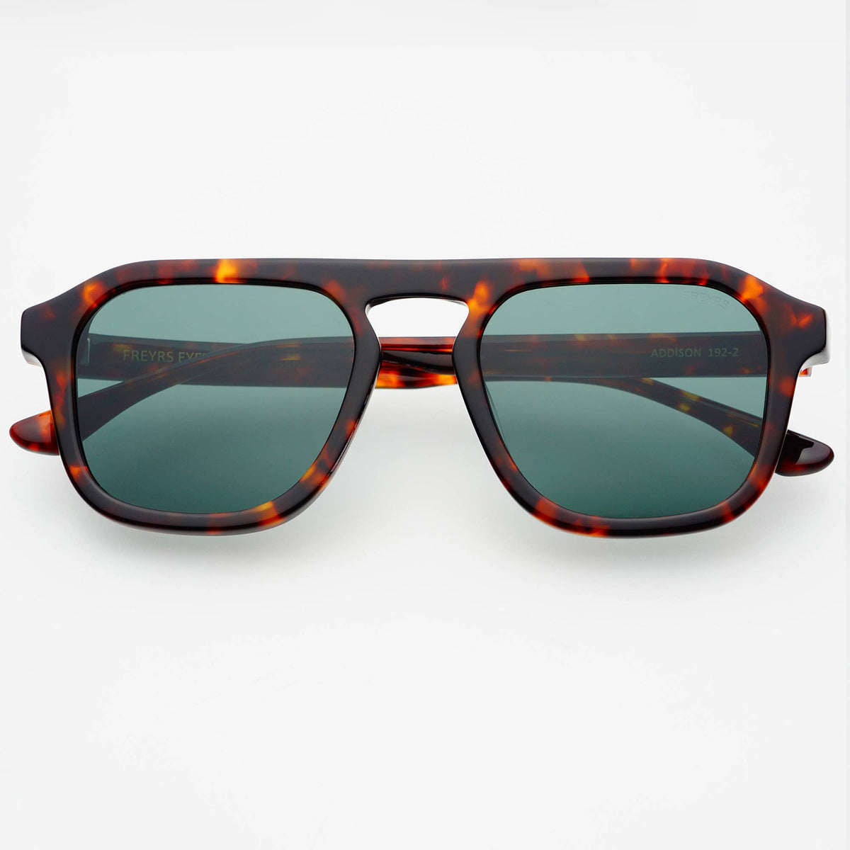 Addison Acetate Unisex Aviator Sunglasses  : Tortoise / G15