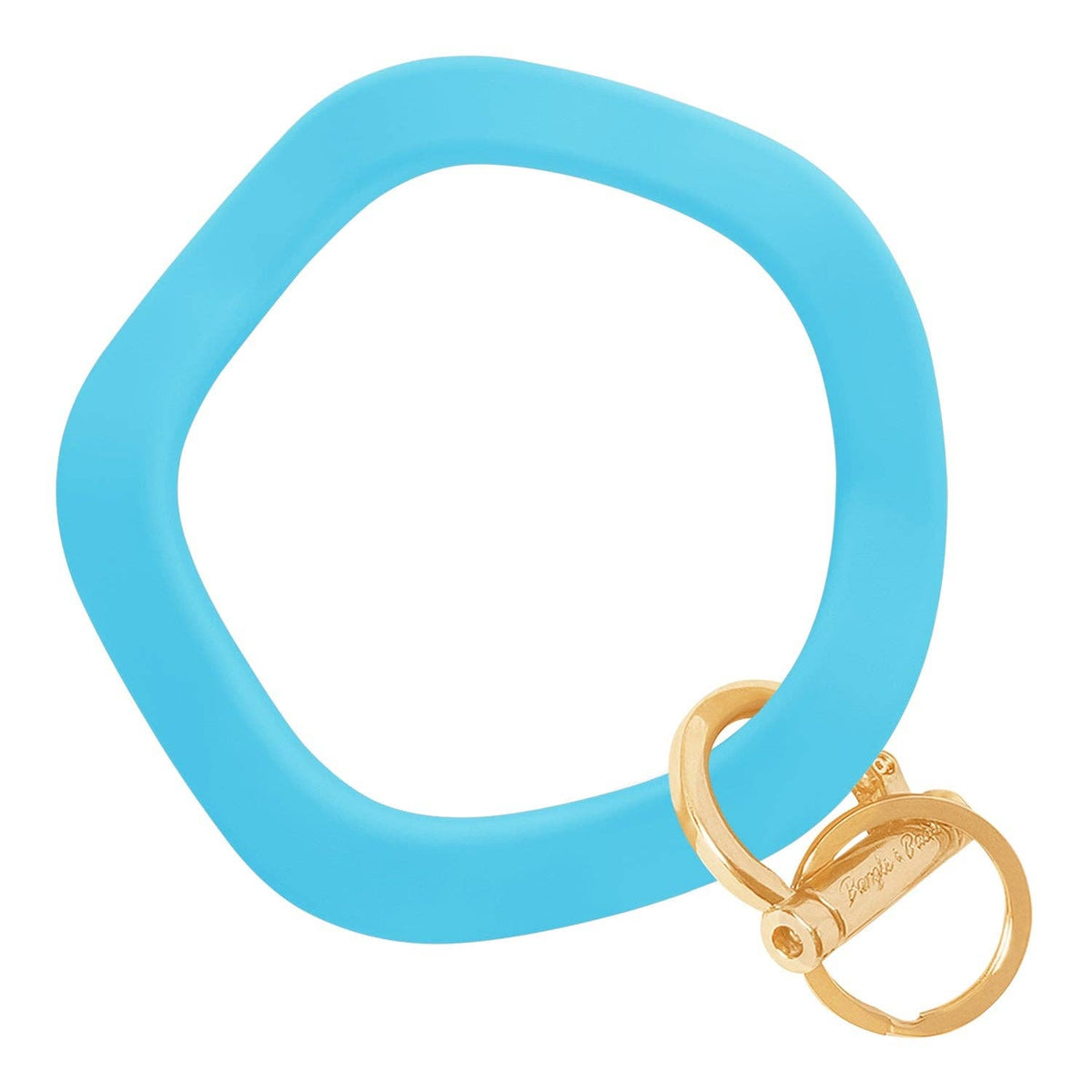 Wavy Bracelet Key Ring: Gold / Wavy - Surf