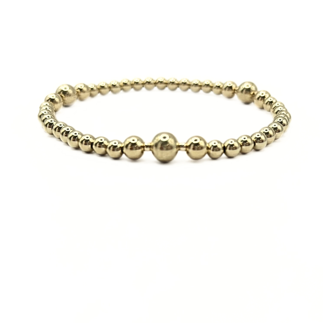 The Nantucket Collection 14k Gold- Filled Beaded Bracelets: 2mm6 / 6.5"