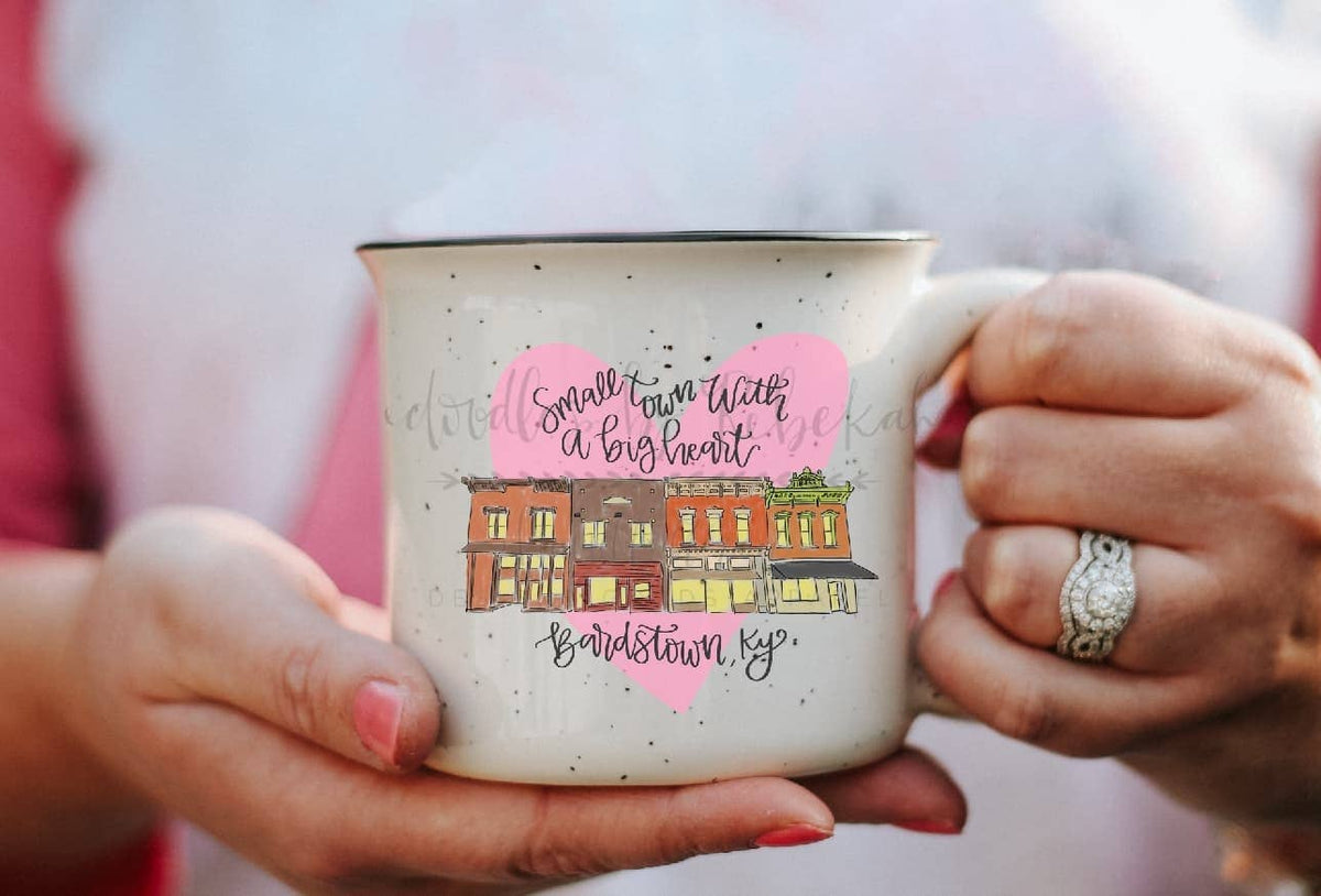 Small Town with a Big Heart Custom Town Camper Mug