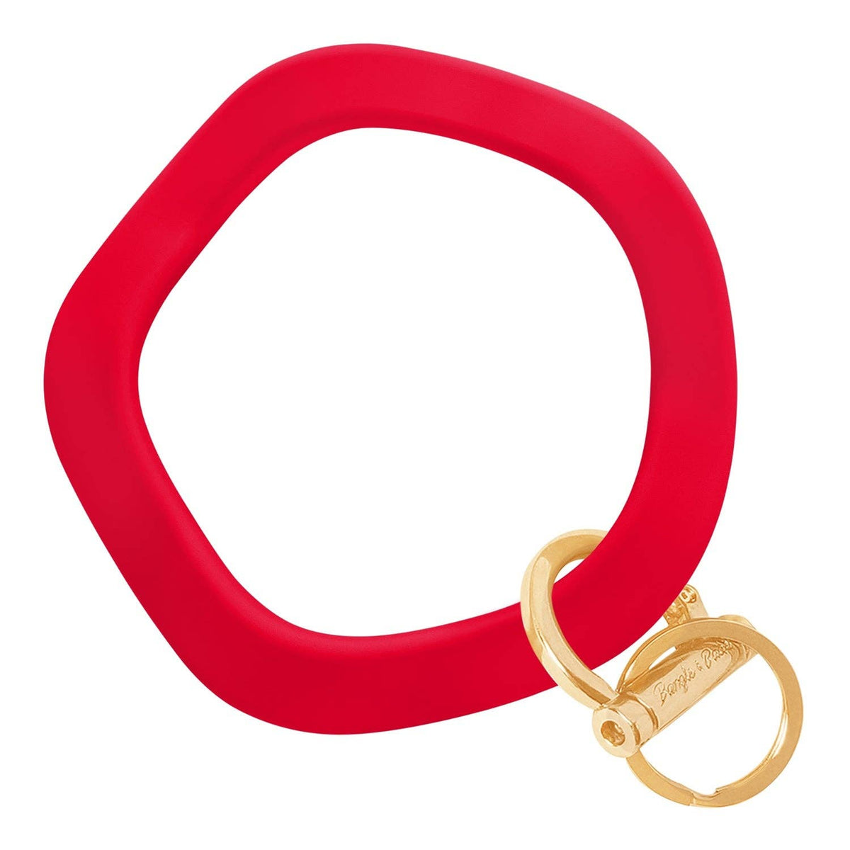 Wavy Bracelet Key Ring: Gold / Wavy - Surf