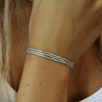 2mm Newport SILVER + Gold Filled Waterproof Bracelet: 6.5"