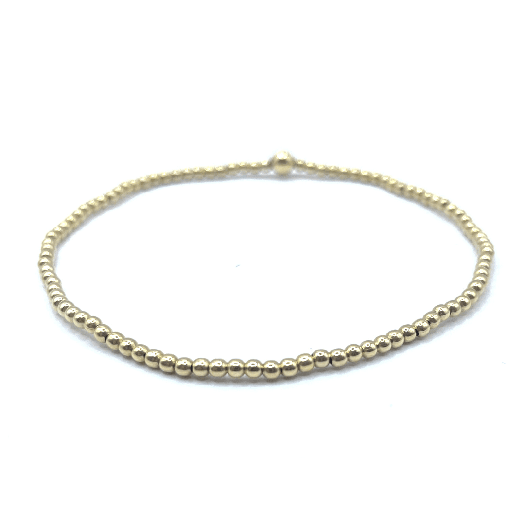 2mm Gold Filled Waterproof Karma bracelet 6.5 inch