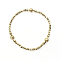 The Nantucket Collection 14k Gold- Filled Beaded Bracelets: 2mm6 / 6.5"