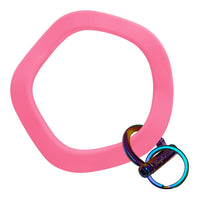 Wavy Bracelet Key Ring: Gold / Wavy - Lagoon