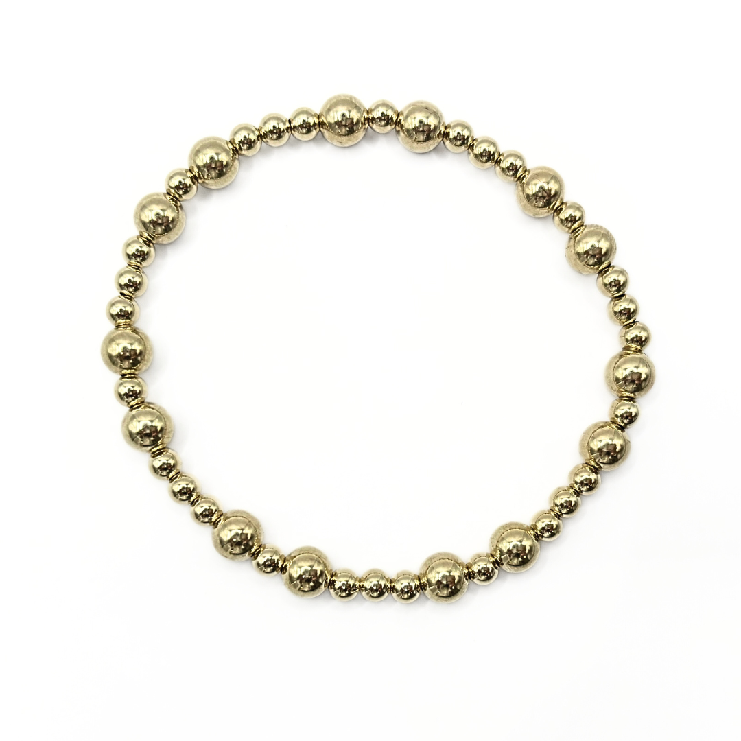 The Charleston Collection 14k Gold-Filled Beaded Bracelets: 6.5"
