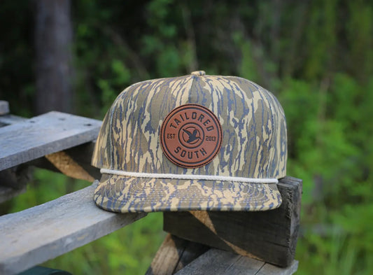 Bottomland Camo Duck Leather Hat