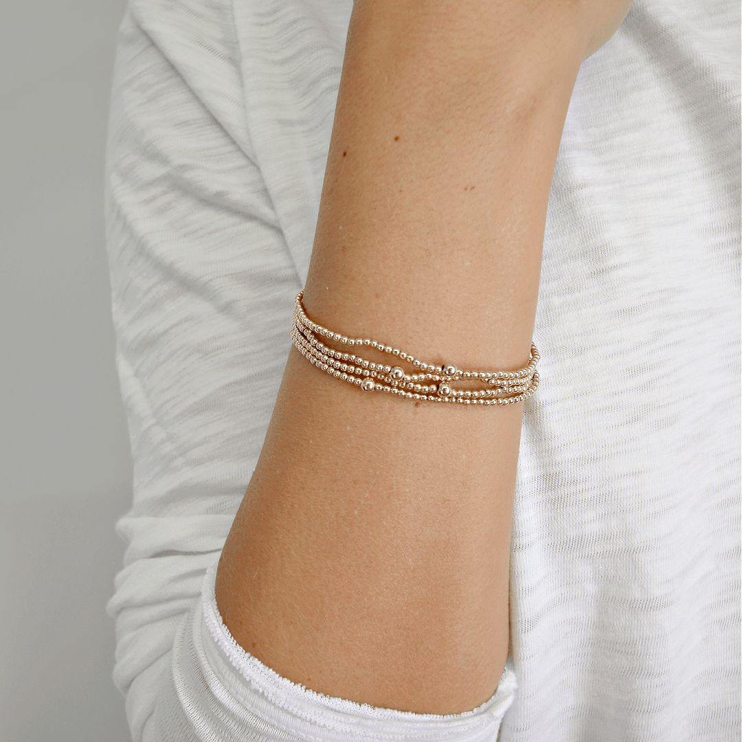 2mm Gold Filled Waterproof Karma bracelet 6.5 inch