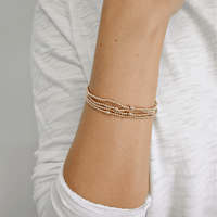 2mm Gold Filled Waterproof Karma bracelet 6.5 inch