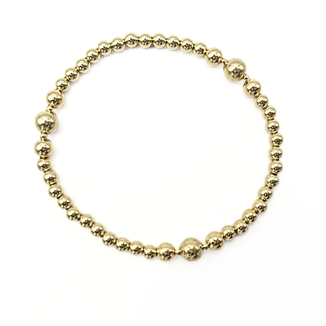 The Nantucket Collection 14k Gold- Filled Beaded Bracelets: 2mm6 / 6.5"