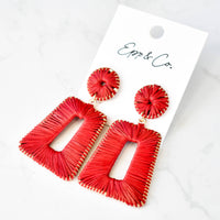 Red Bell Raffia Drops