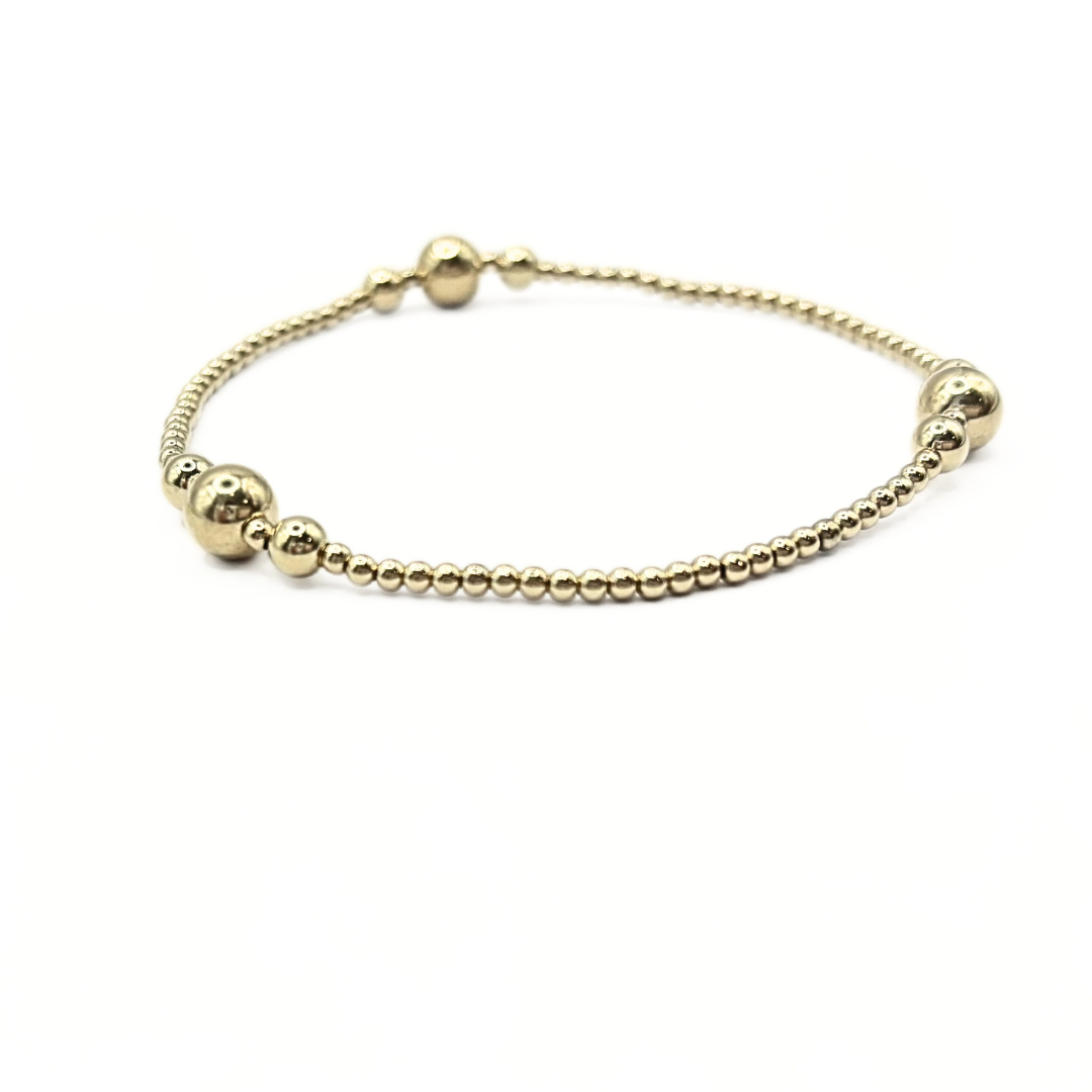 The Nantucket Collection 14k Gold- Filled Beaded Bracelets: 2mm6 / 6.5"