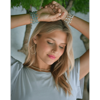 The Key West Gold-Filled and Waterproof Bracelet Collection: Winter White / 7"