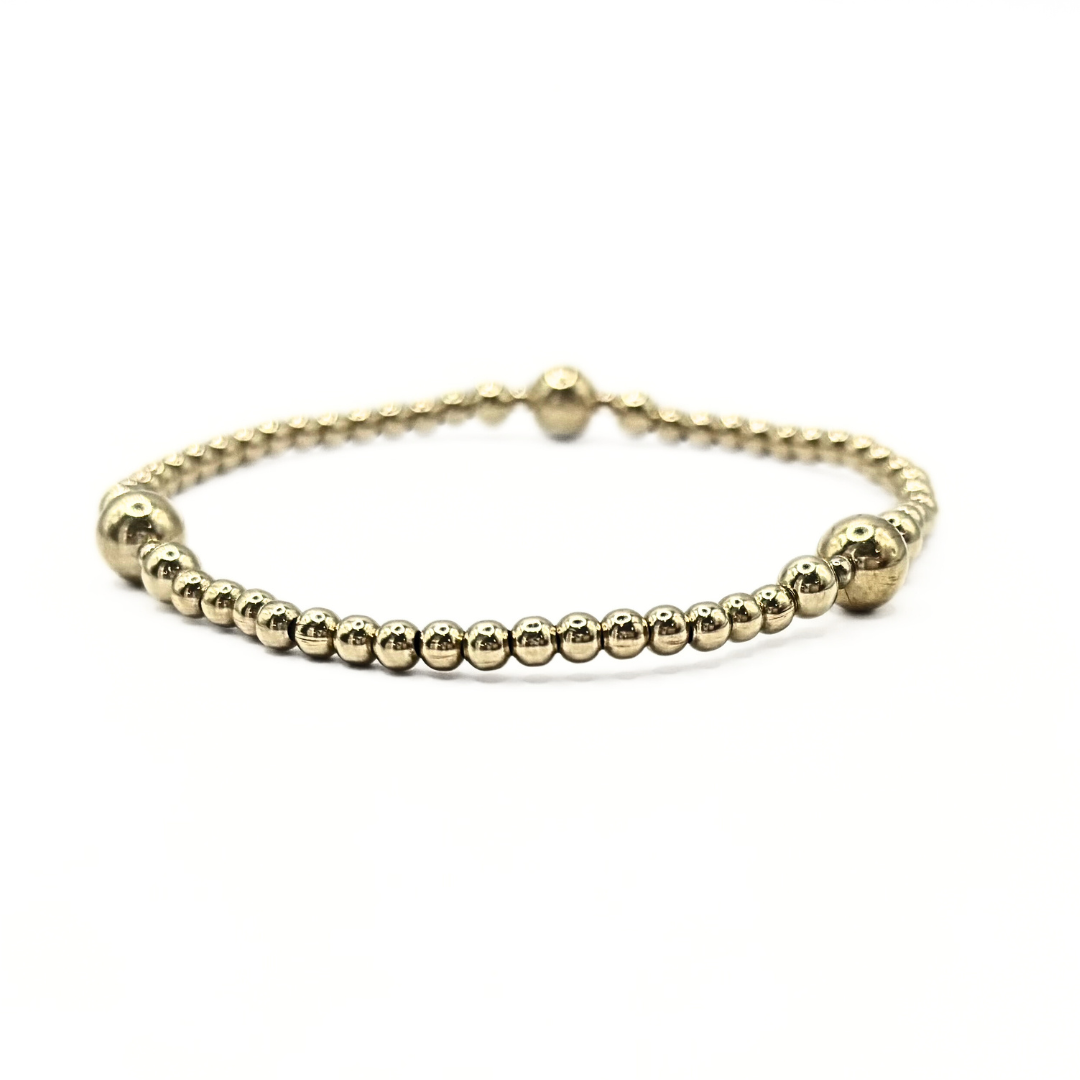 The Nantucket Collection 14k Gold- Filled Beaded Bracelets: 2mm6 / 6.5"