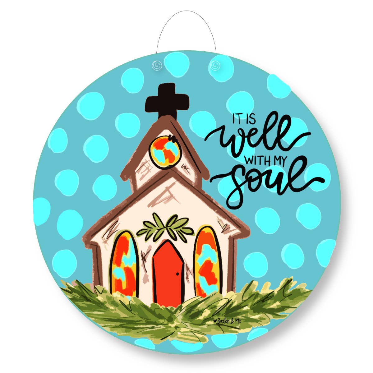 It Is Well Door Hanger