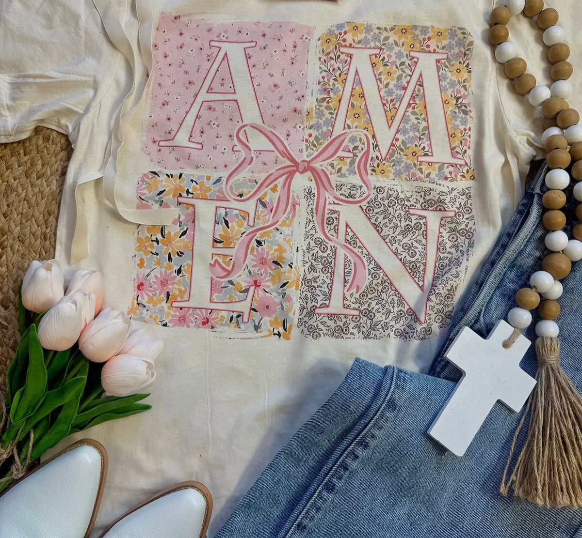 AMEN floral t-shirt