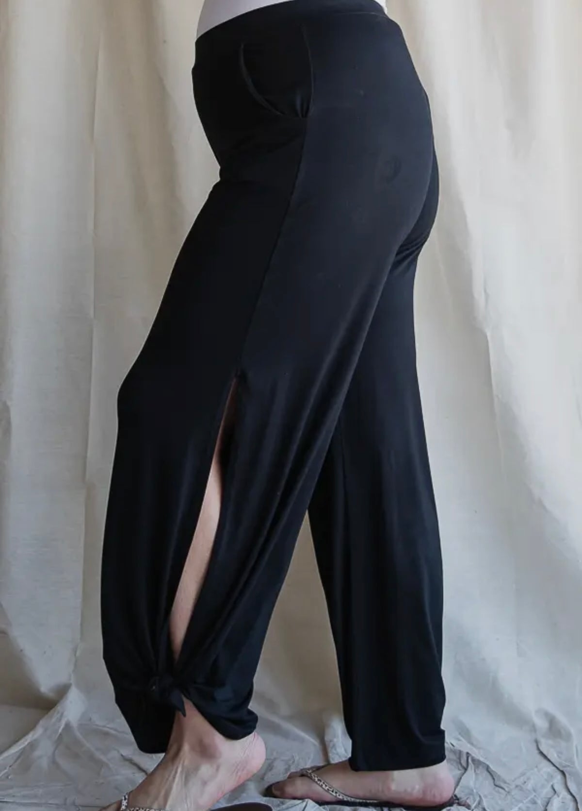 Black split pants