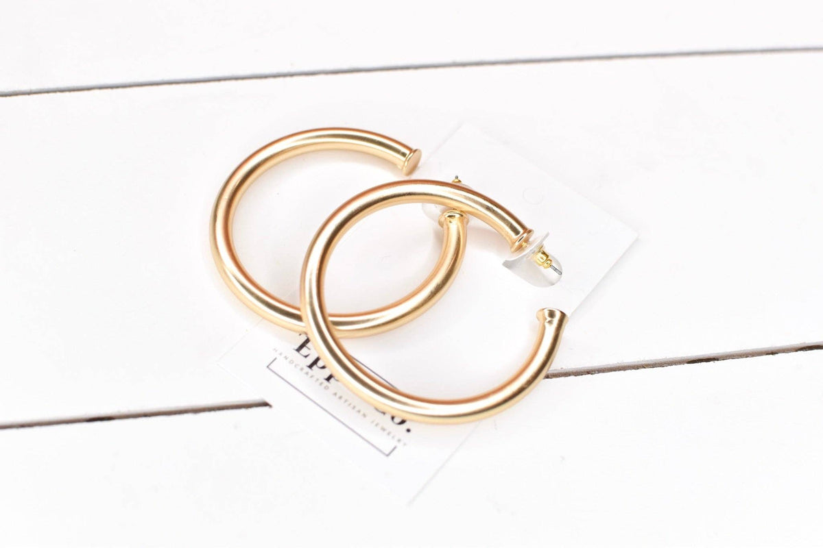 Large Matte Gold Hoop