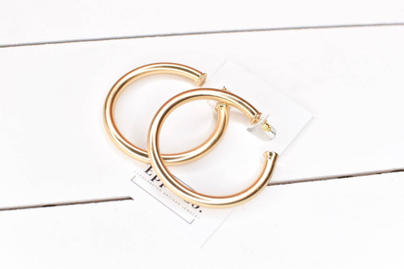 Large Matte Gold Hoop