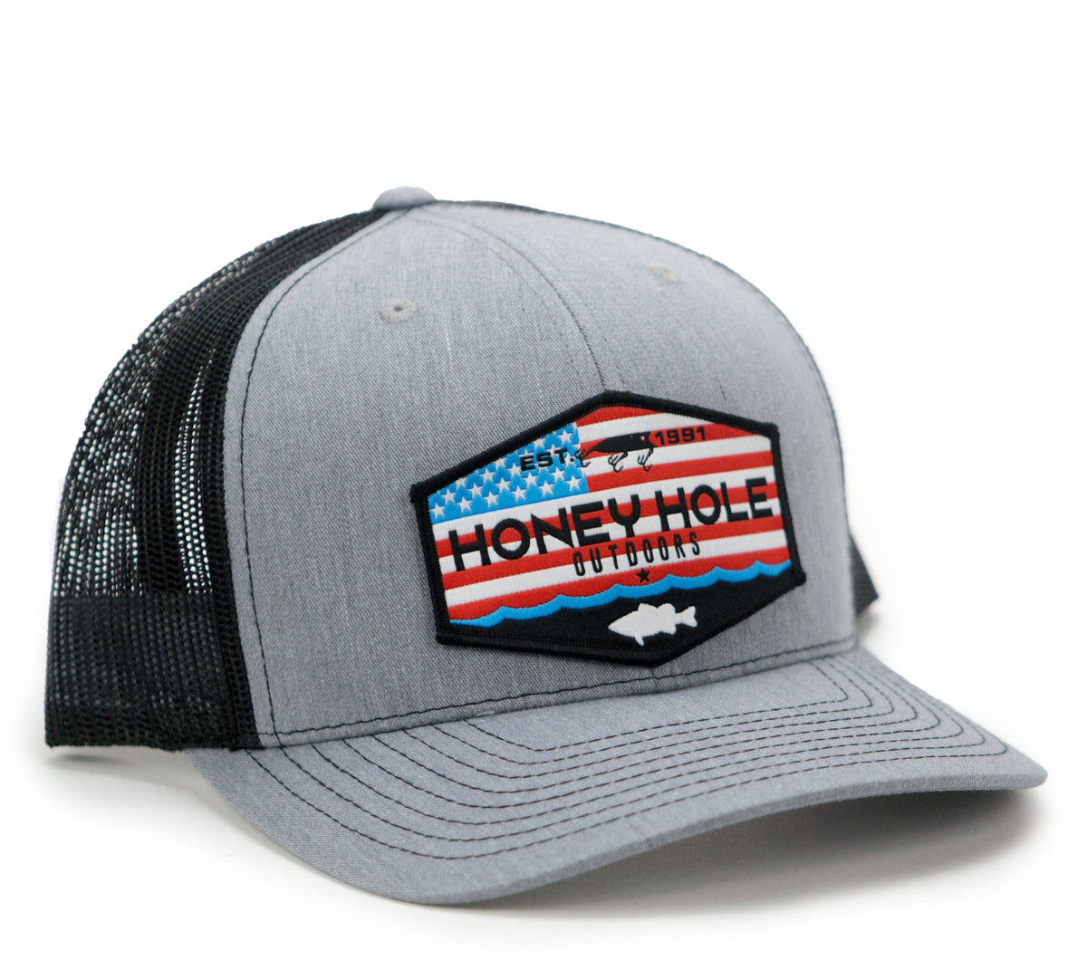 Snapback - USA Hex - Heather Grey Black