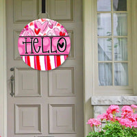 Hello Valentine Heart Door Hanger