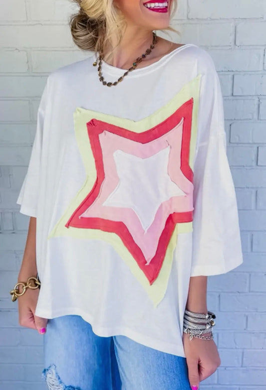 Star Patch Oversized Tee