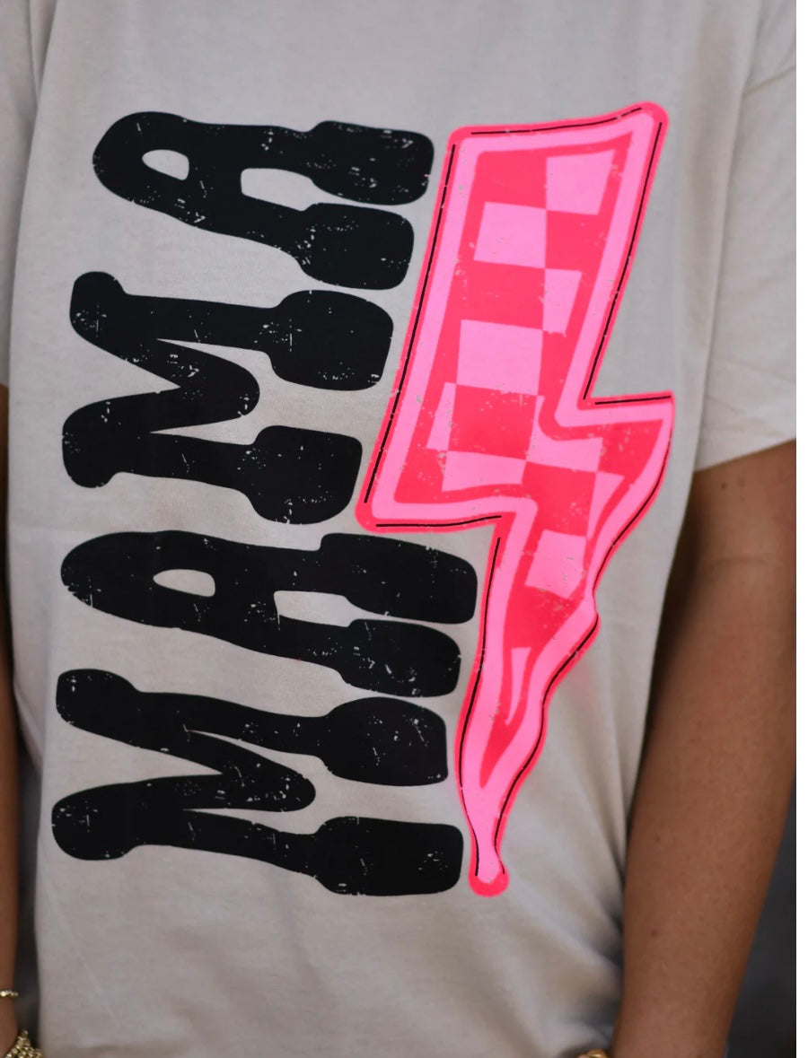 Neon Lightning Bolt Mama Tee