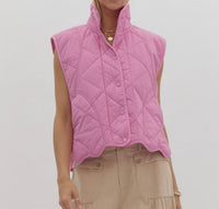 Pink Scalloped Vest