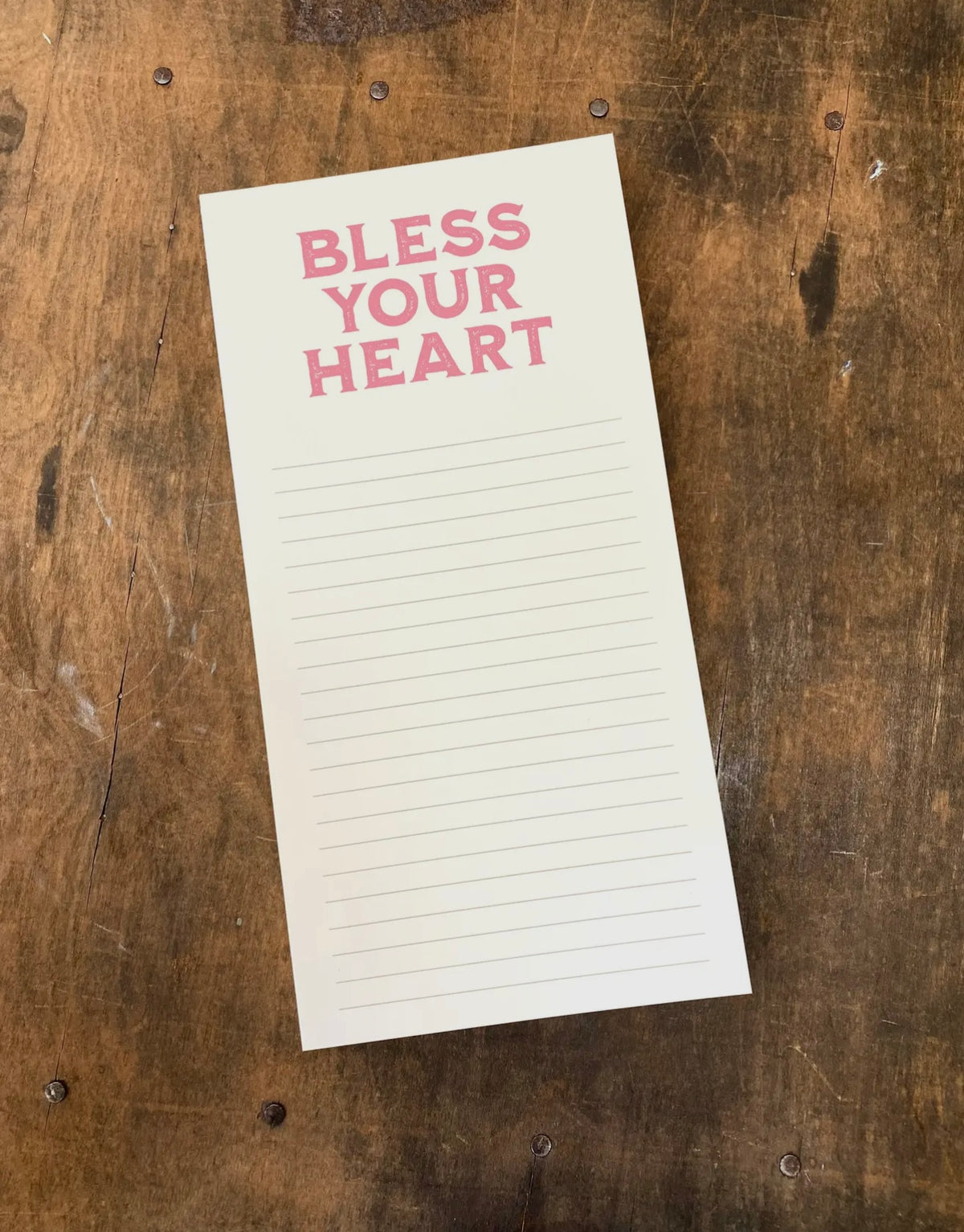 Bless your heart note pad