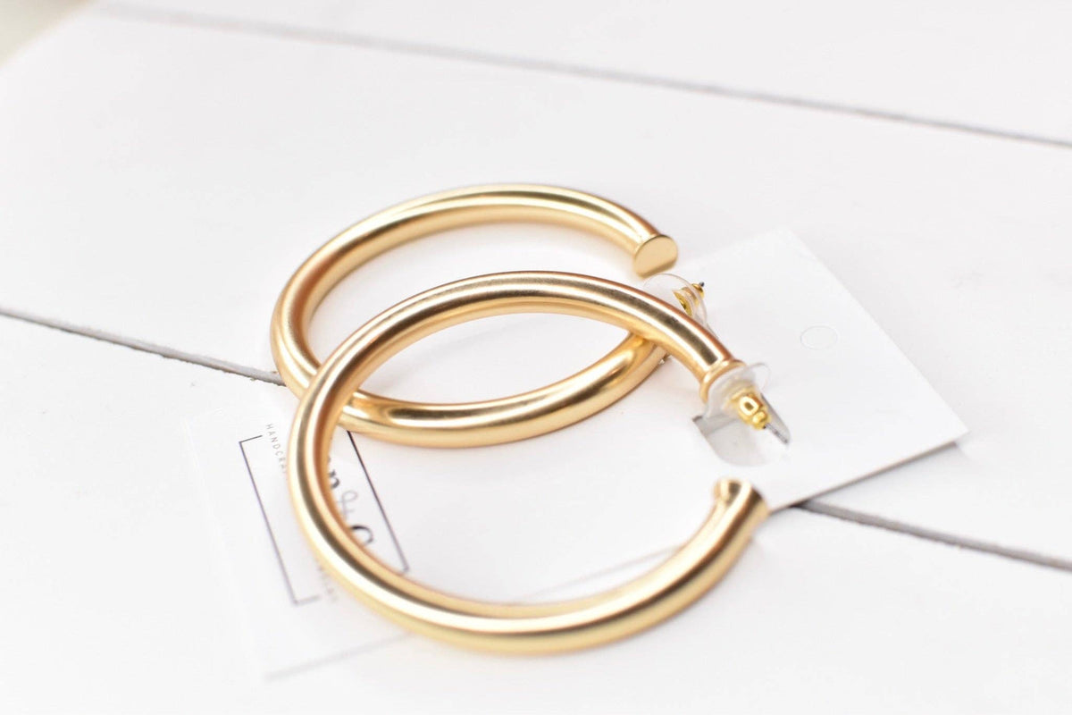 Large Matte Gold Hoop