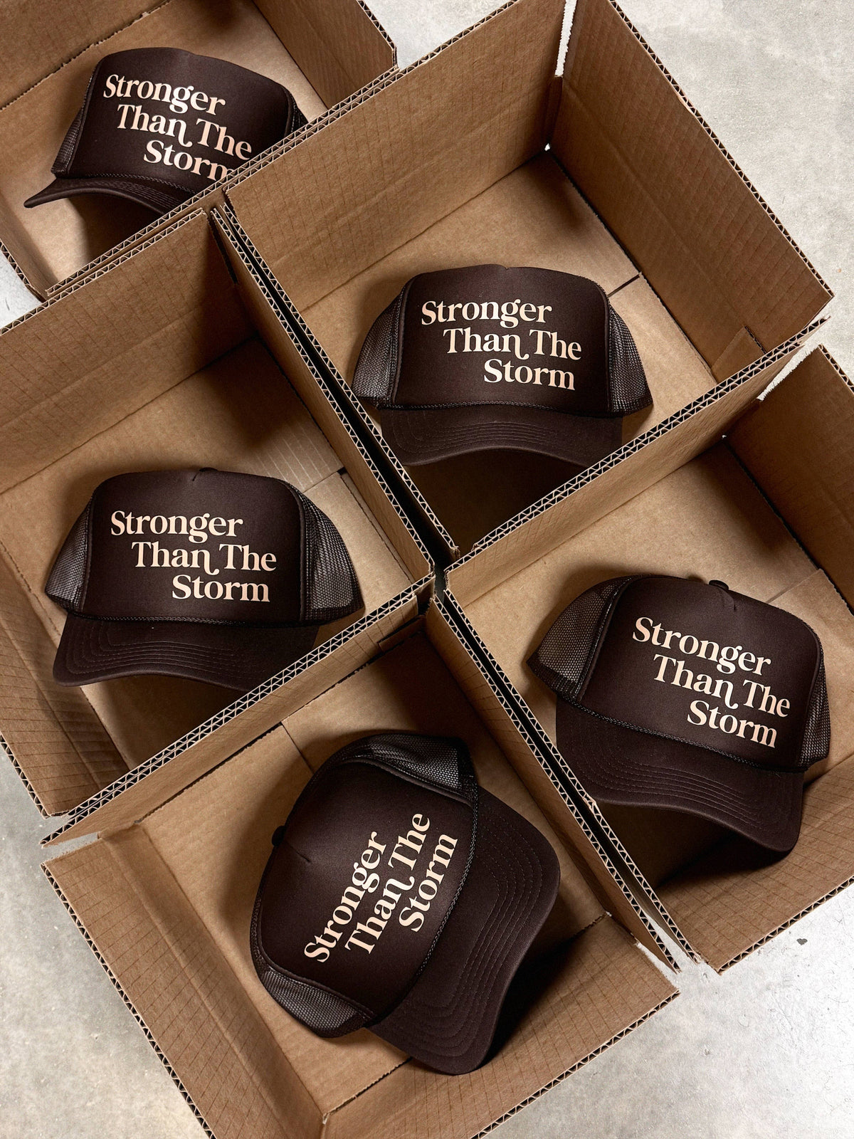 Stronger than the Storm - Espresso Trucker Hat